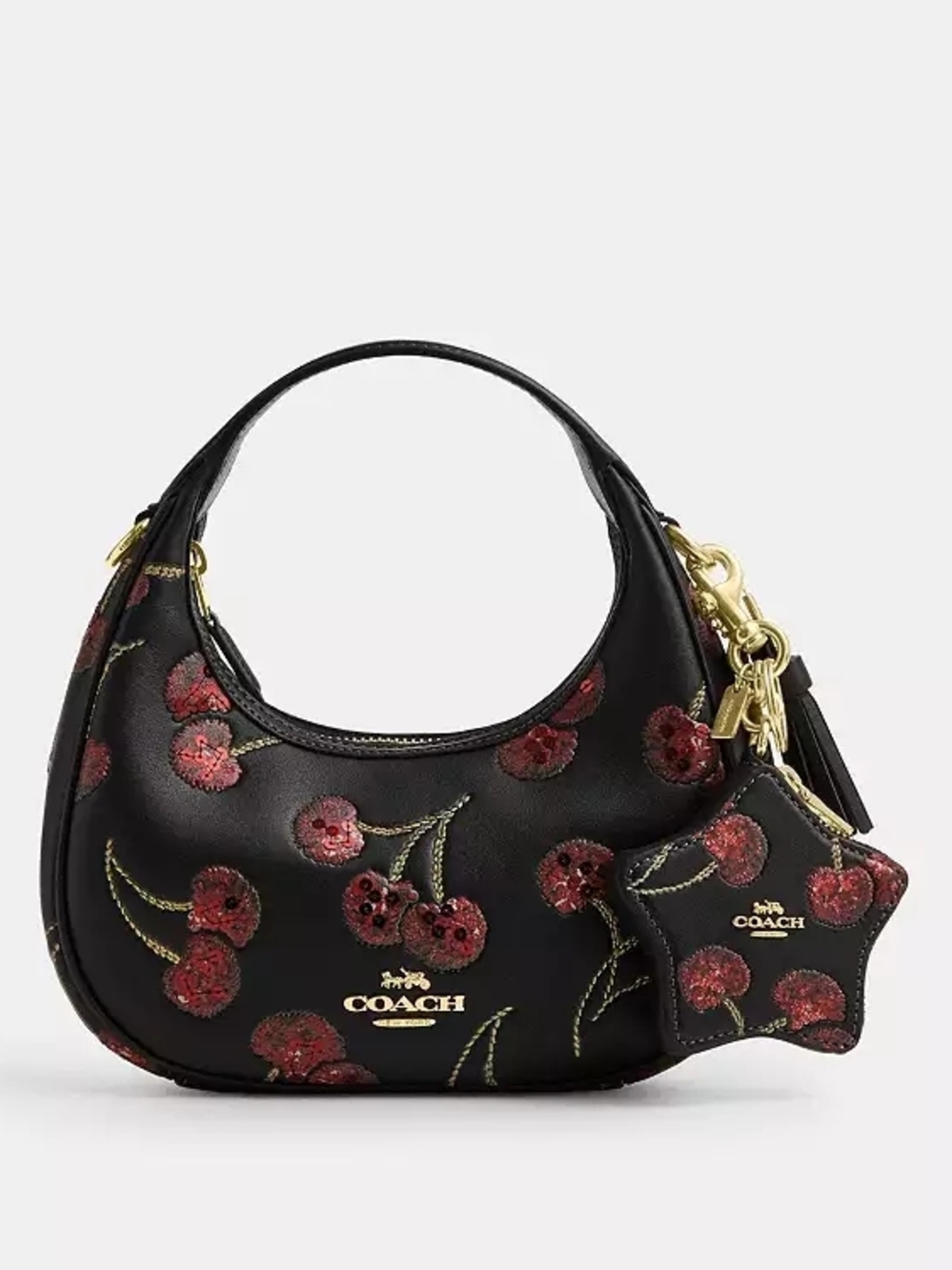 *NWT* COACH Star Bag Charm Pouch With Cherry Print - Picture 9 of 9